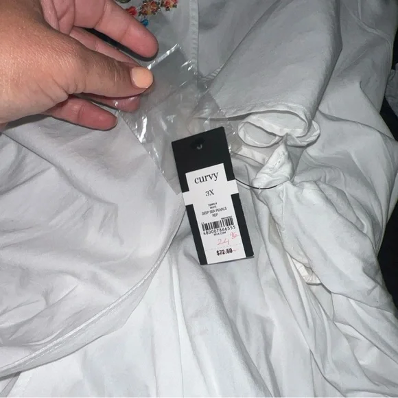 Crown & Ivy Plus Wrap Shirt Belted, Flattering Silluouette - Picture 2 of 3